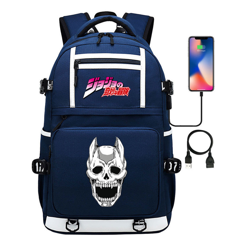Comic Joe's Wonderful Adventure Print Usb Youth Student Backpack For Men And Women's Leisure Travel Backpack