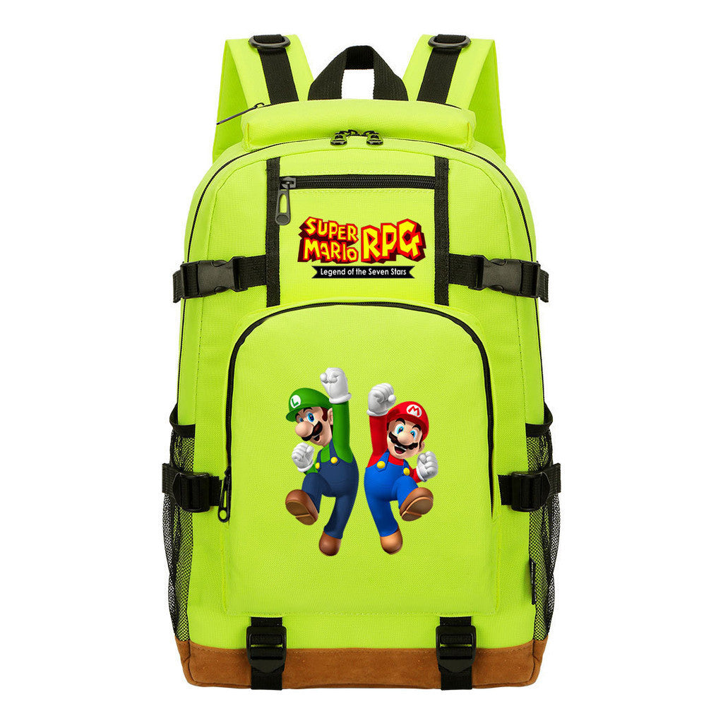 Super Mario Printed Youth Backpack For Leisure Travel Backpack