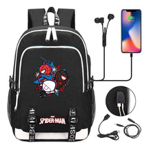 Superhero Printed Youth Primary And Secondary School Backpack Usb Men's And Women's Leisure Backpack