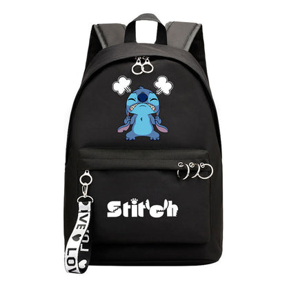 Anime Star Baby Stitch Youth Student School Bag Men's And Women's Backpack Lightweight Casual Backpack