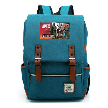 Printed Teenage Student Backpack For Men And Women With Casual Belt Buckle Classic Backpack