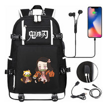 Cartoon Printed Usb Large Capacity Youth Student Backpack For Men And Women's Leisure Travel Backpack