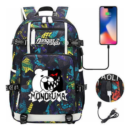 Bullet Theory Breaks Usb Large Capacity Youth Student Backpack Men's And Women's Leisure Travel Backpack