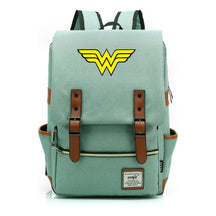 Anime Wonder Woman Printed Youth Student School Bag Men's And Women's Leisure Belt Buckle Backpack