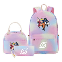 Naruto Student Girl Backpack Lunch Bag Three Piece Set Backpack Set