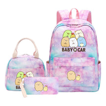 Game Corner Biology Youth Student Girls School Bag Lunch Bag Three Piece Set Backpack Set
