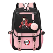 Cartoon Fashion Usb Student Backpack With Casual Woven Strap Flip Back Backpack