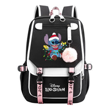 Interstellar Baby Stitch Usb Backpack With Casual Woven Strap Flip Back Backpack