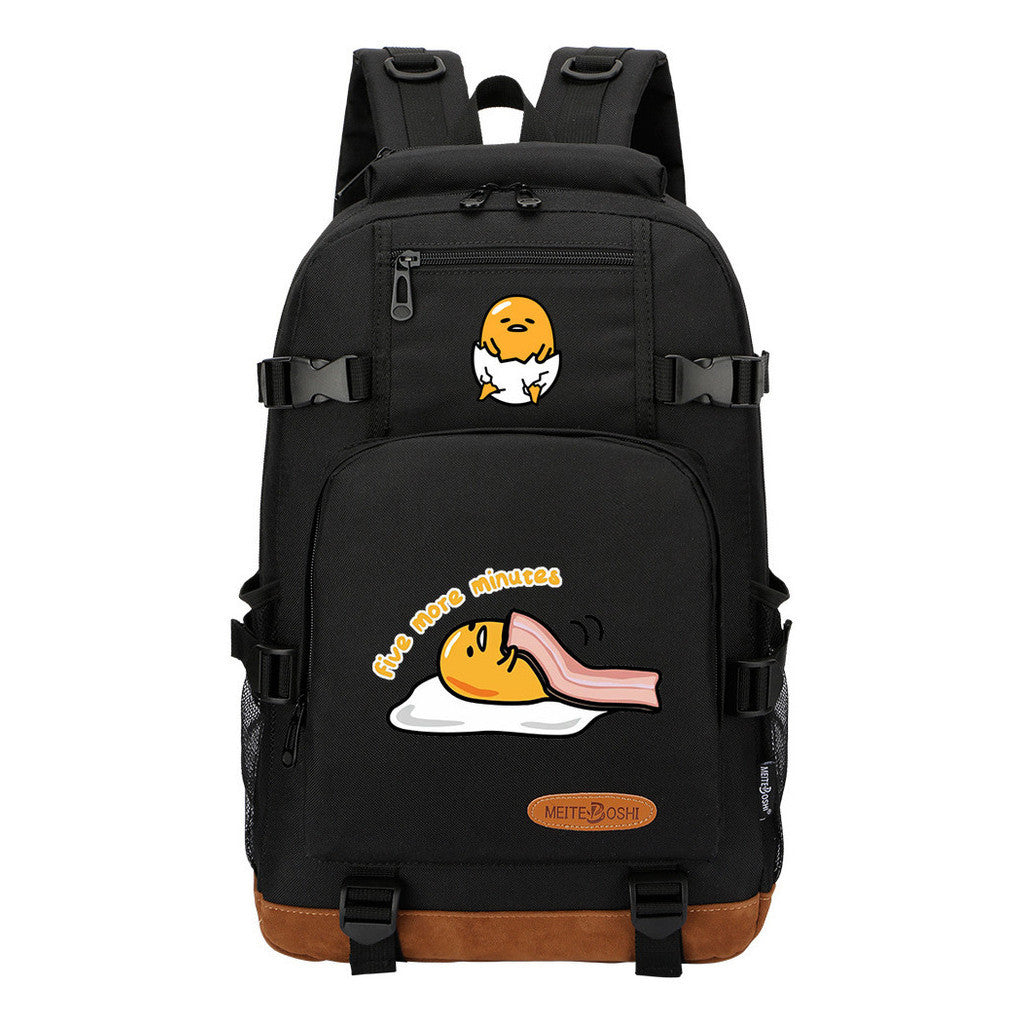 Lazy Egg Teenage Student Backpacks Boys And Girls Backpack