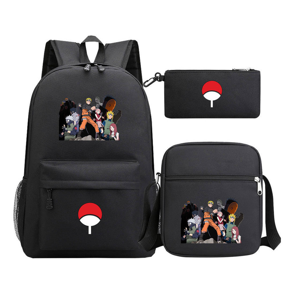 Naruto Starry Sky Youth School Bag Three Piece Set For Boys And Girls Backpack Set