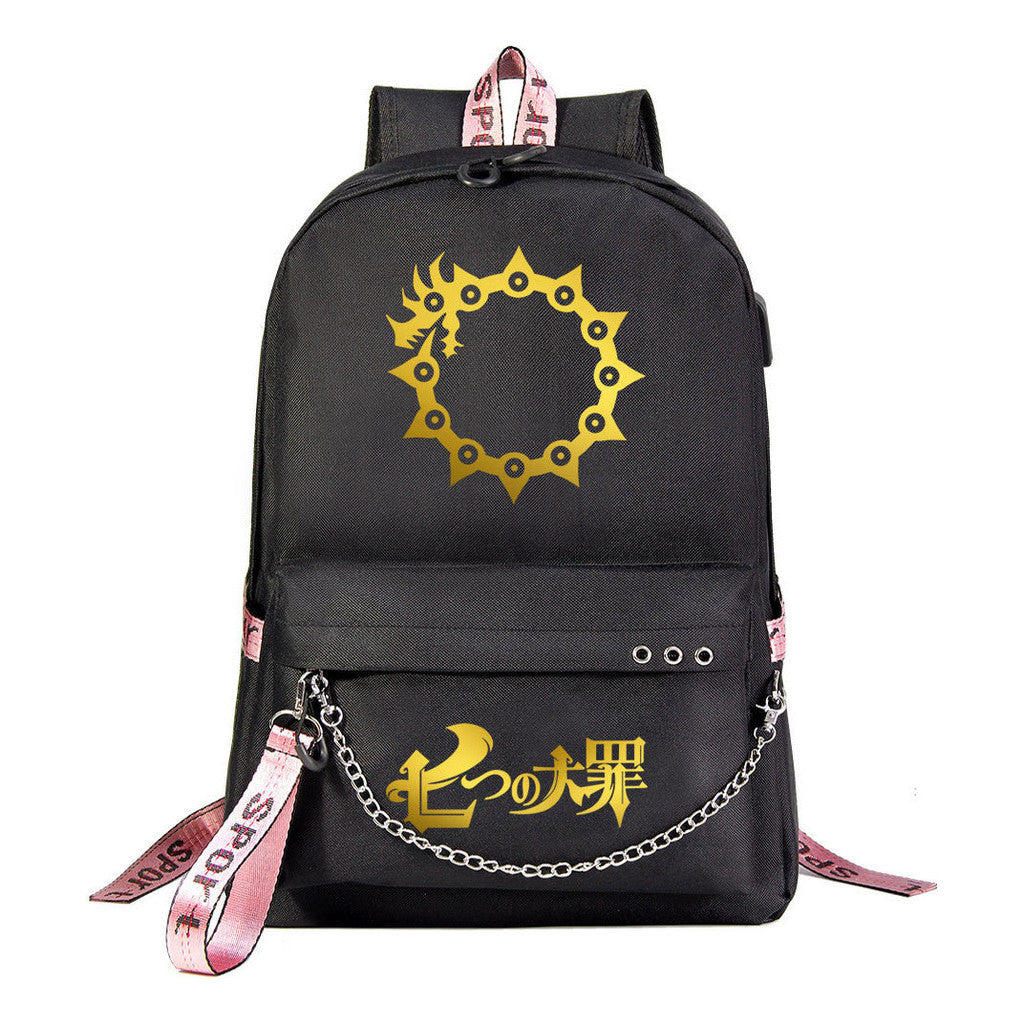 Usb Youth Student Backpack For Boys And Girls Leisure Travel Backpack