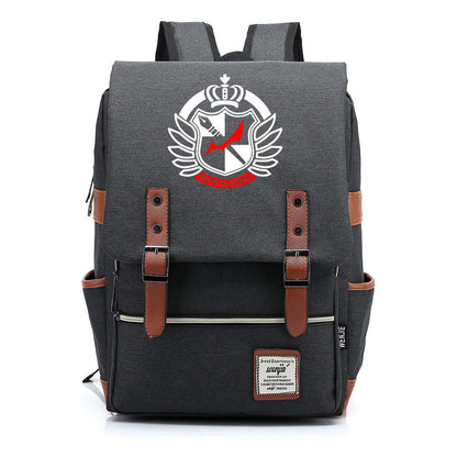 Printed Teenage Student Backpack For Men And Women With Casual Belt Buckle Classic Backpack