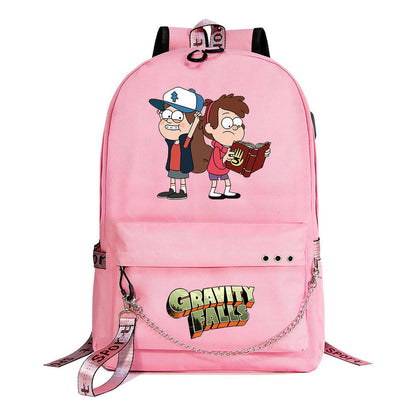 Cartoon Strange Town Youth Student School Bag Men's And Women's Leisure Travel Backpack