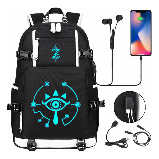 Legend Of Zelda Usb Youth Student Backpack For Men And Women's Leisure Travel Backpack