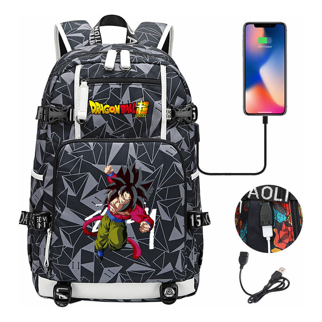 Fashionable Sun Wukong Usb Large Capacity Student Backpack For Leisure Travel Backpack