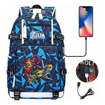 Legend Of Zelda Usb Youth Student Backpack For Leisure Travel Backpack