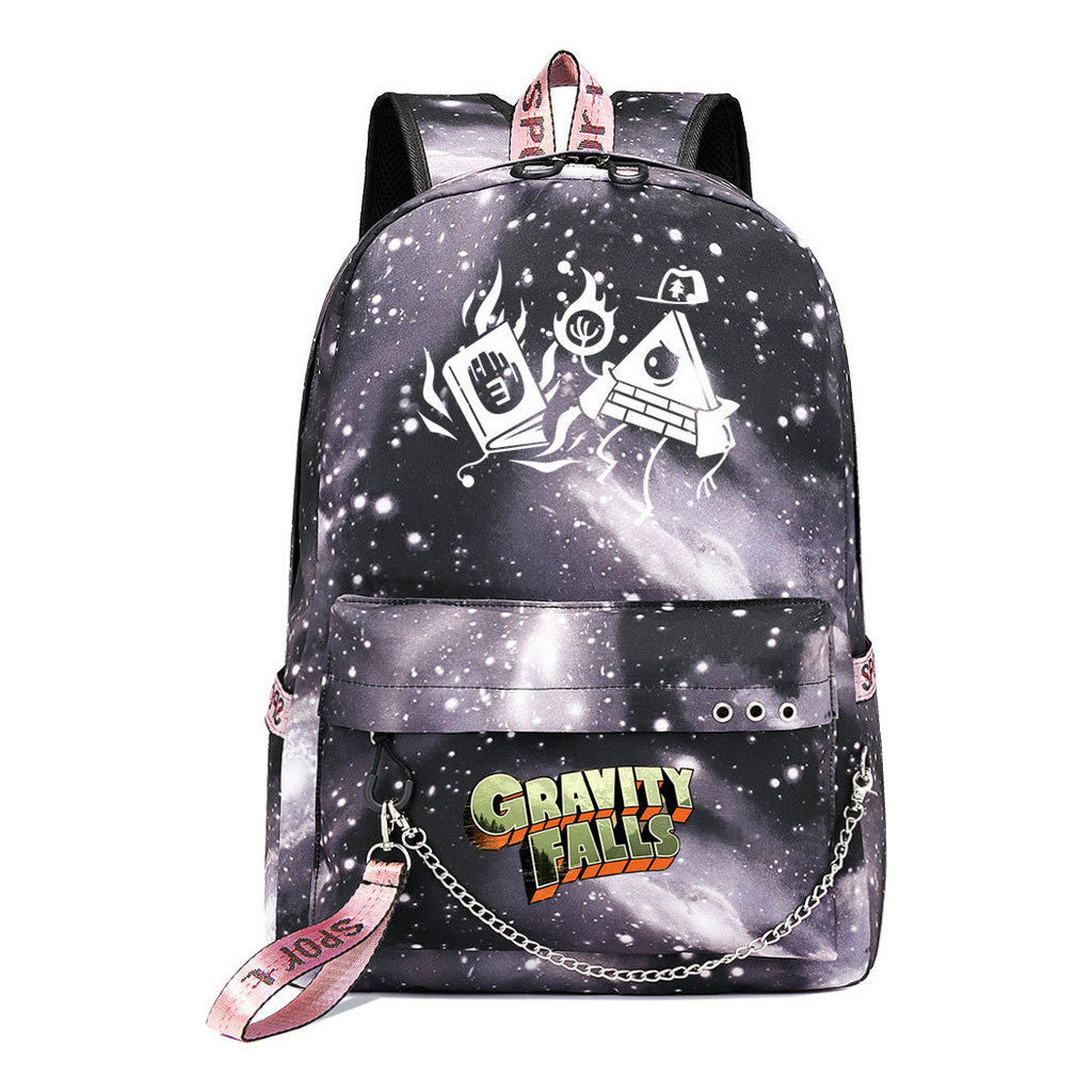 Cartoon Strange Town Youth Student School Bag Men's And Women's Leisure Travel Backpack