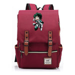Anime My Heroes Academy Printed Youth Student Backpack Men's And Women's Leisure Belt Buckle Classic Backpack