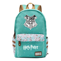 School Of Witchcraft And Wizardry Youth Student Backpack, Floral Canvas, Female Backpack