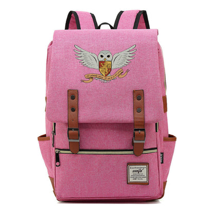 School Of Witchcraft And Wizardry Printed Student Backpack For Men And Women, Casual Belt Buckle, Classic Backpack 43*29*13.5cm