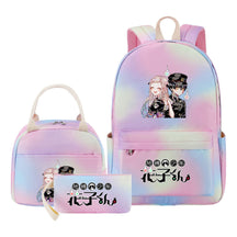 Ground Bound Youth Huazijun Student Girls School Bag Lunch Bag Three Piece Set Backpack Set