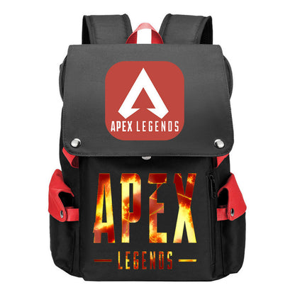Apex Hero Print Usb Charging Cap Headpiece Student Backpack Leisure Backpack