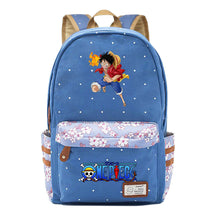 Anime Pirate Wang Lufei Printed Book Bag Fragmented Flower Leisure Backpack