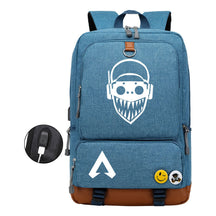 Apex Hero Print Usb Student Backpack For Leisure Travel Backpack