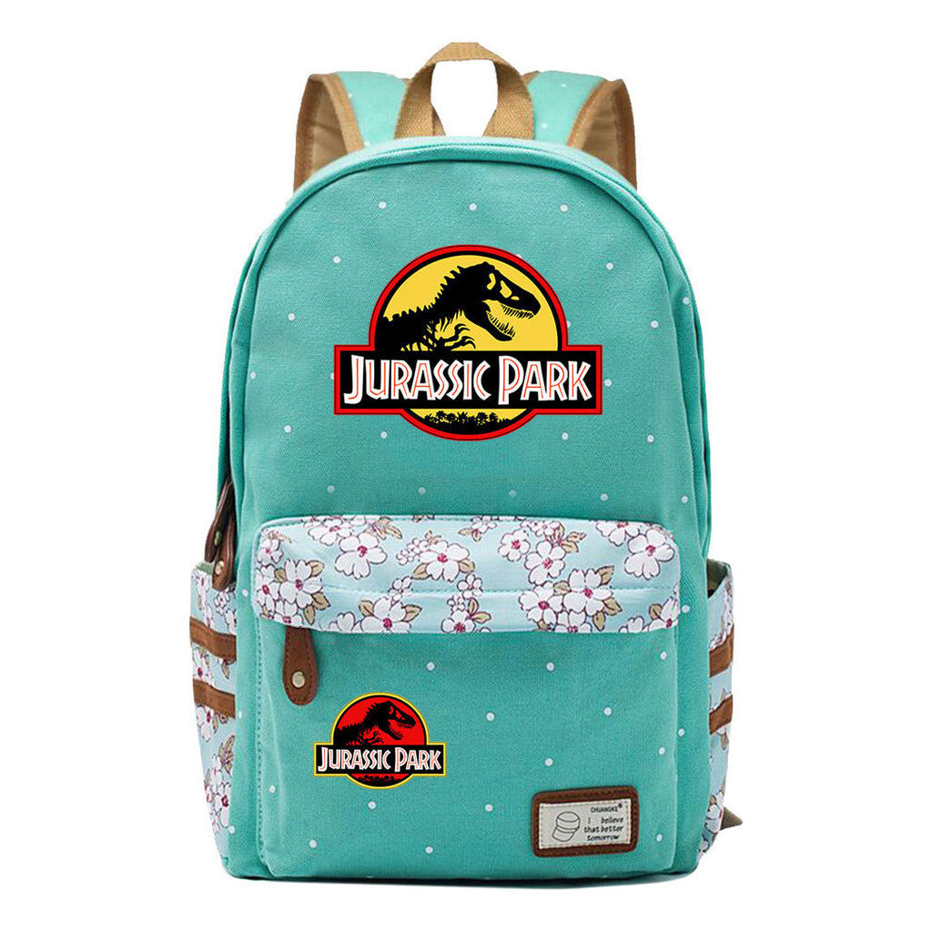 Jurassic Park Dinosaur Printed Student Backpack Leisure Backpack