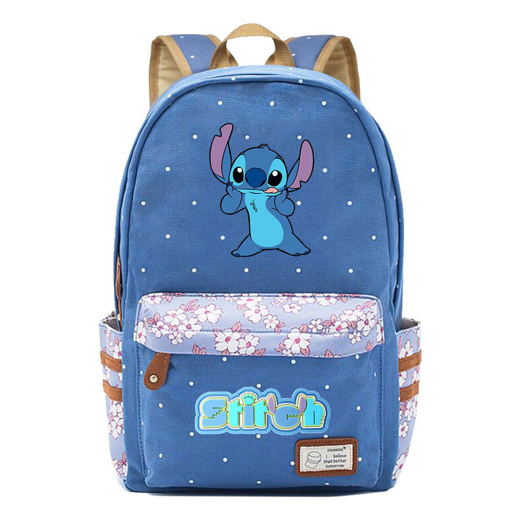 Interstellar Baby Stitch Printed Youth Student Backpack Casual Backpack