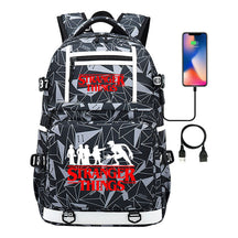 Strange Story Printed Usb Youth Student Backpack For Men And Women's Leisure Travel Backpack