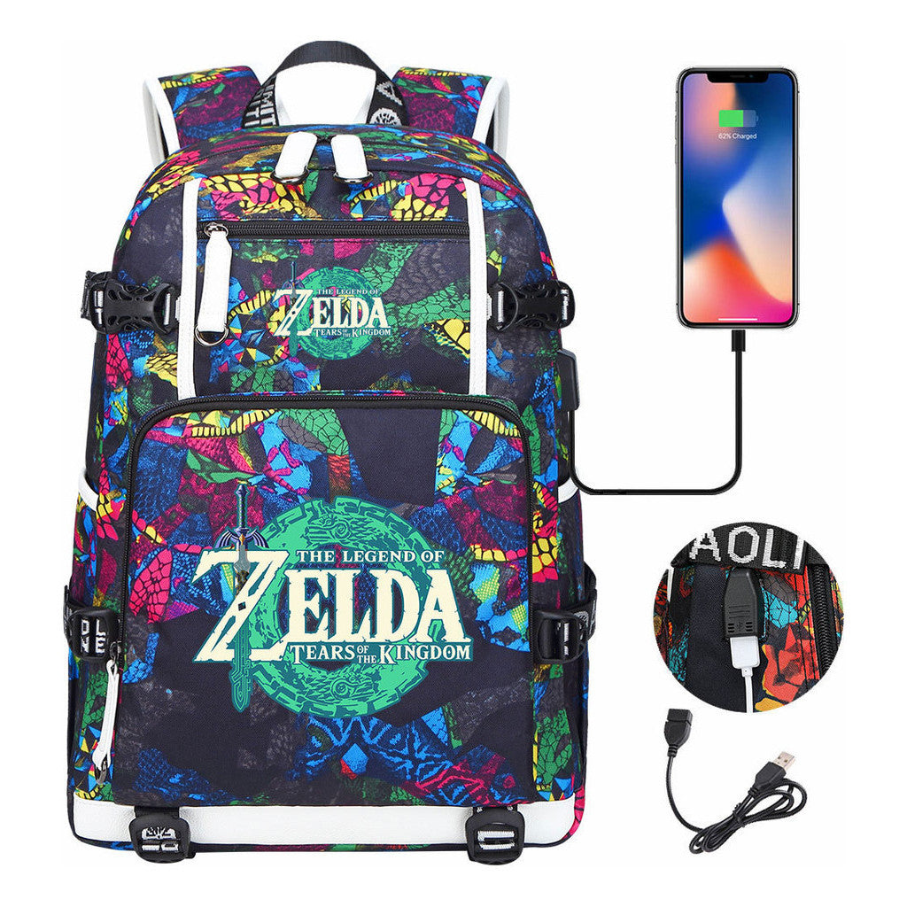 Printed Teenage Student Backpack For Men And Women's Leisure Travel Backpack