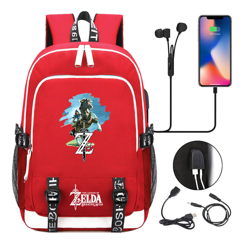 Usb Youth Student Backpack For Men And Women's Leisure Sports Backpack
