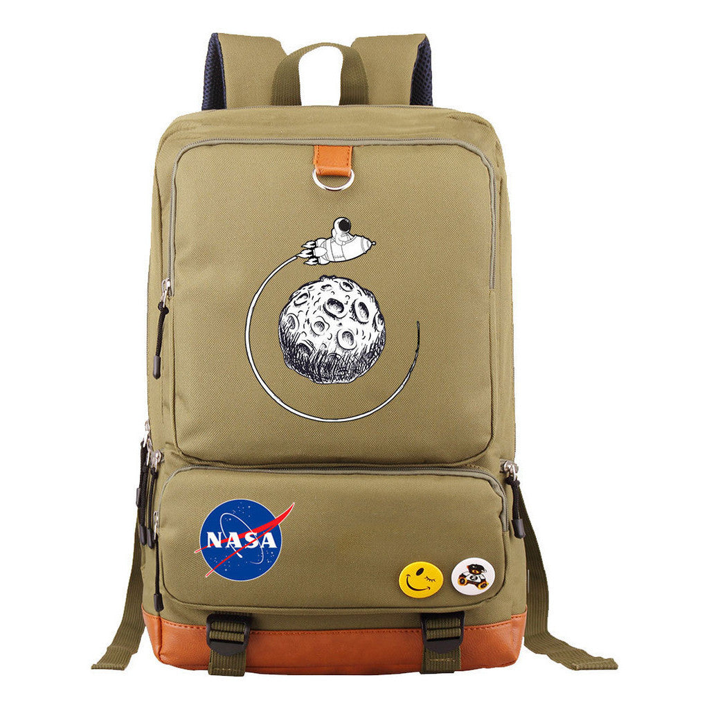 Nasa Fashion Printed Youth Student School Bag Travel Bag Men's And Women's Backpack Travel Backpack
