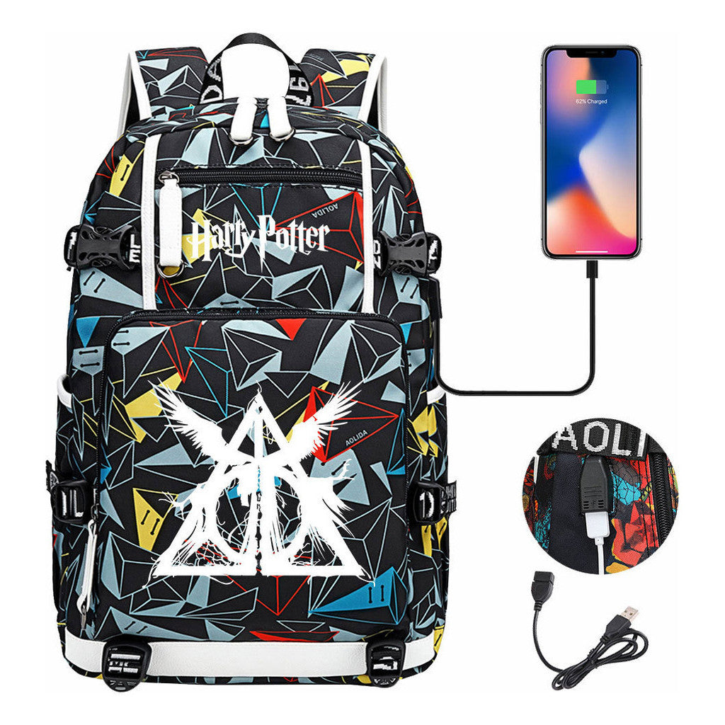 Magic School Usb Youth Student Backpack For Men And Women Leisure Travel Backpack