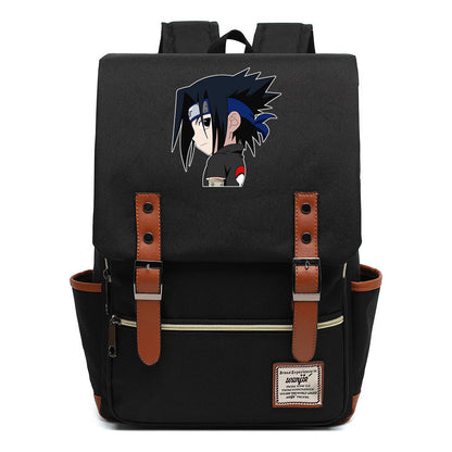 Naruto Printed Teenage Student Backpack For Men And Women, Casual Belt Buckle, Classic Backpack