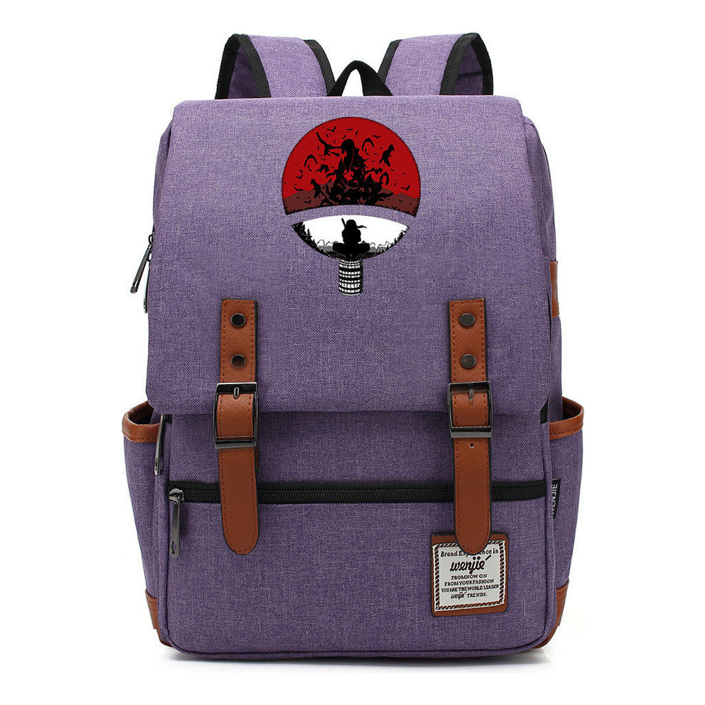 Naruto Printed Schoolbag Leisure Belt Buckle Classic Backpack Young Students