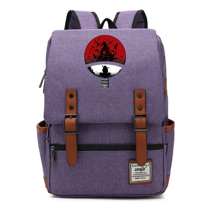 Naruto Printed Schoolbag Leisure Belt Buckle Classic Backpack Young Students