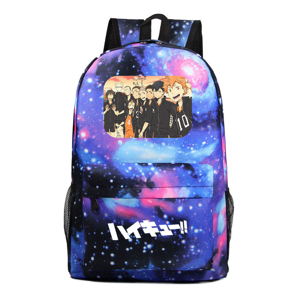 Fashion Volleyball Youth Flying Heart Printed Youth Student School Bag Men's And Women's Leisure Backpack