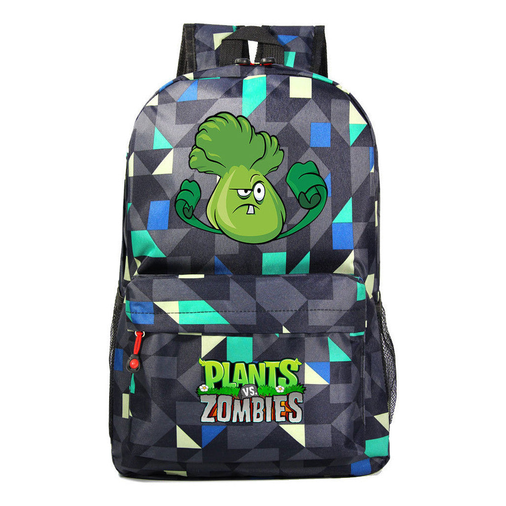Game Plants Student School Bag Men's And Women's Leisure Backpack