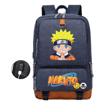 Naruto Print Usb Youth Backpack Leisure Travel Backpack