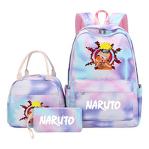 Naruto Student Girl Backpack Lunch Bag Three Piece Set Backpack Set
