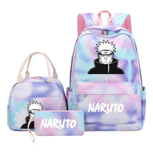 Naruto Student Girl Backpack Lunch Bag Three Piece Set Backpack Set