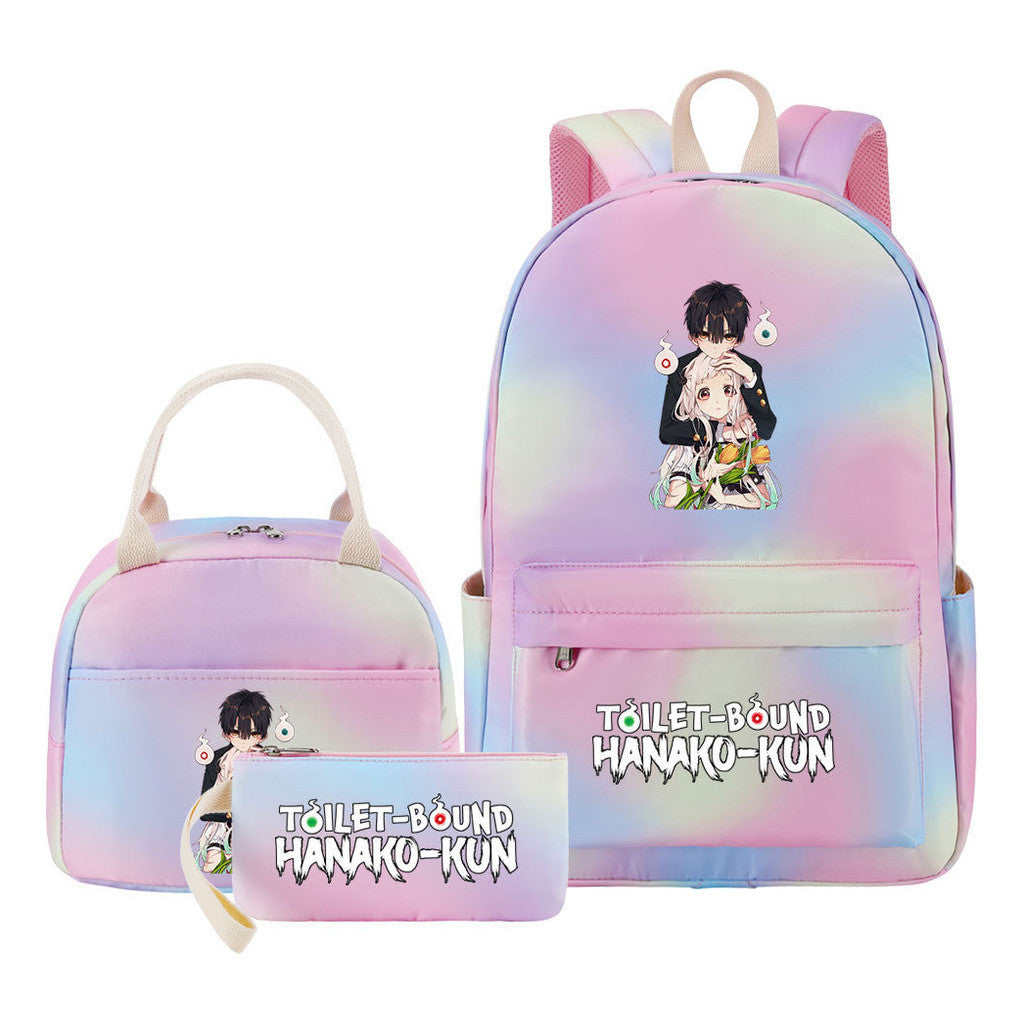 Student Girl Backpack Lunch Bag Three Piece Set Backpack Set