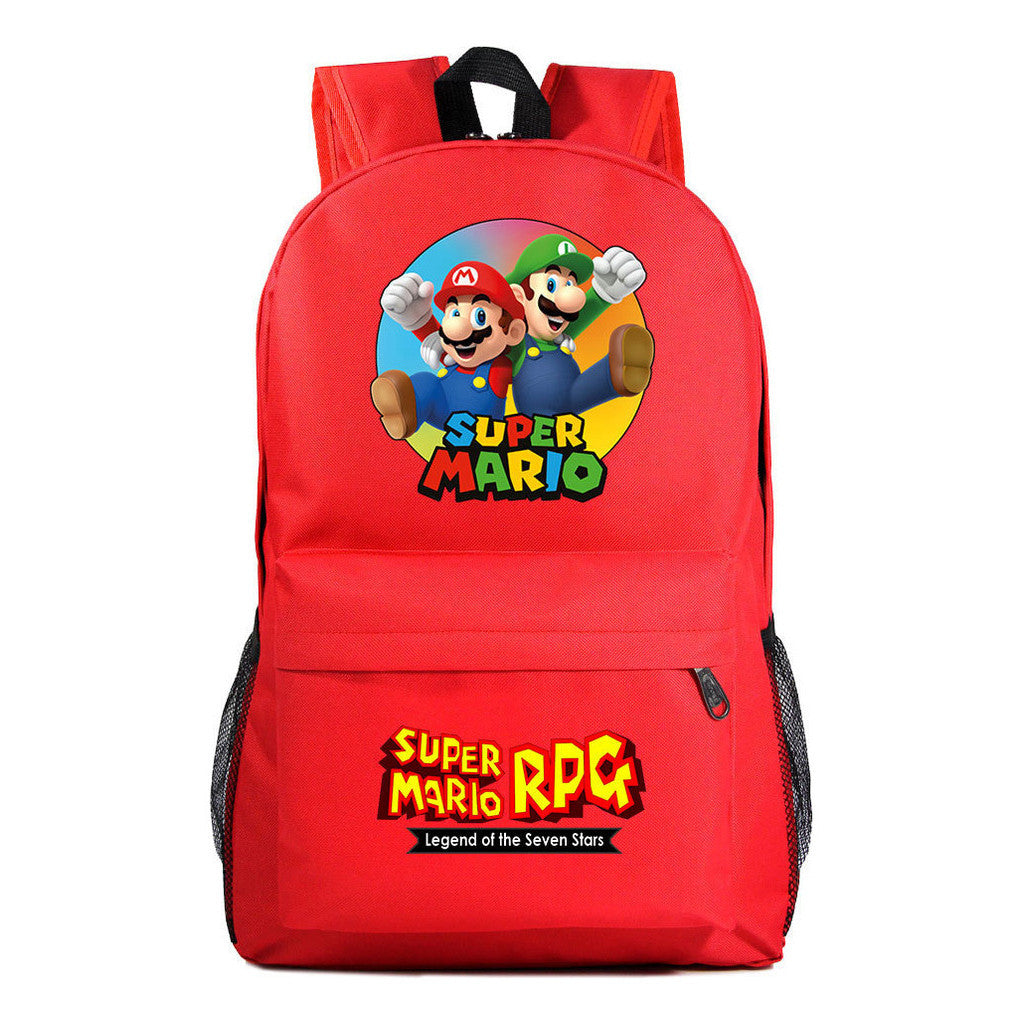 Super Mario Starry Sky Student Backpack For Men And Women's Leisure Travel Backpack