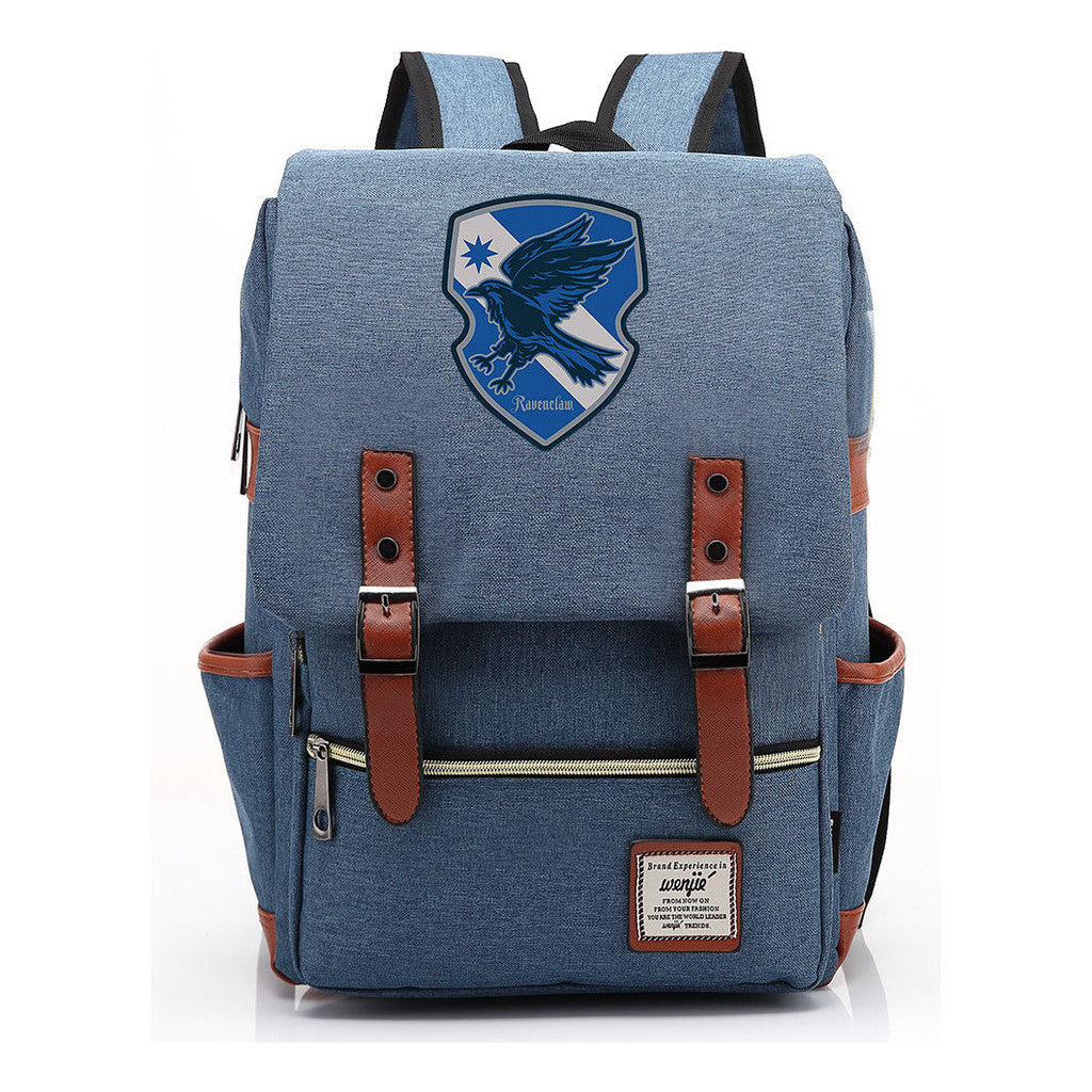 School Of Magic Printed Youth Schoolbag Leisure Belt Buckle Classic Backpack