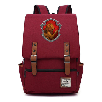 Academy Of Magic Print Teen School Bag Casual Belt Buckle Classic Backpack
