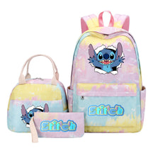 Interstellar Baby Stitch Youth Student Girls School Bag Lunch Bag Three Piece Set Backpack Set