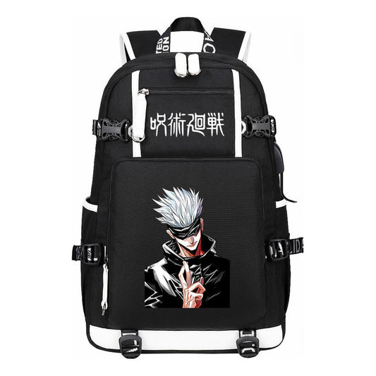 Printed Usb Youth Student Backpack Leisure Large Capacity Travel Backpack