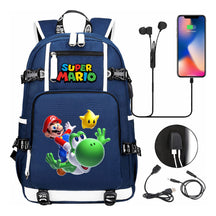 Super Mario Printed Teenage Student Backpack With Large Capacity Leisure Travel Backpack